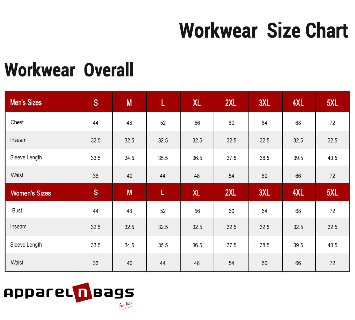 Overall Size Chart