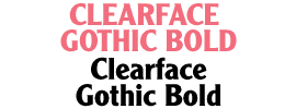 Clearface Gothic Bold