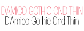 D'Amico Gothic Condensed Thin