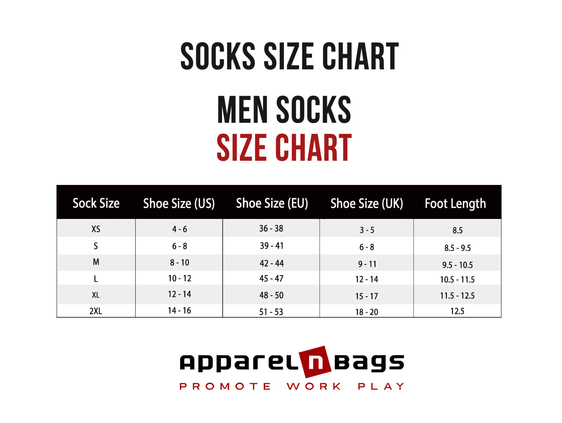 Men's Size Chart