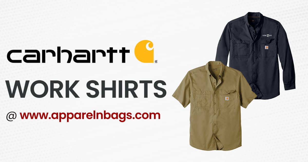 Custom Work Shirts Screen Printed Carhartt Men's Black Rugged Professional  Series Shirt