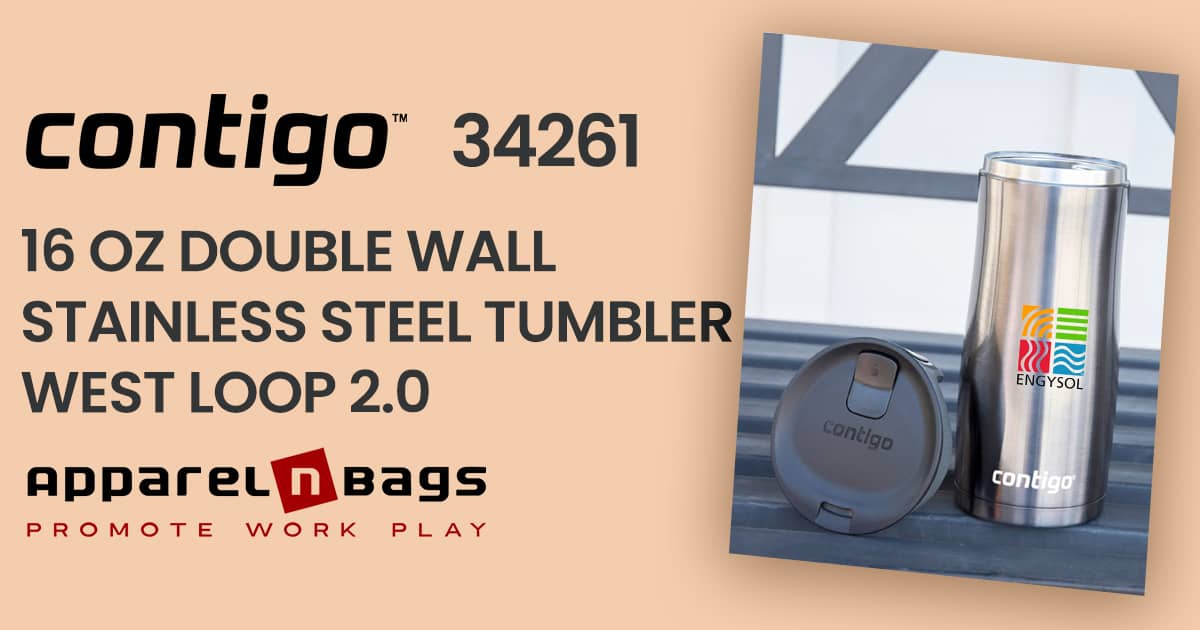 Contigo West Loop 2.0 Double Wall Stainless Steel Tumbler 16 oz.