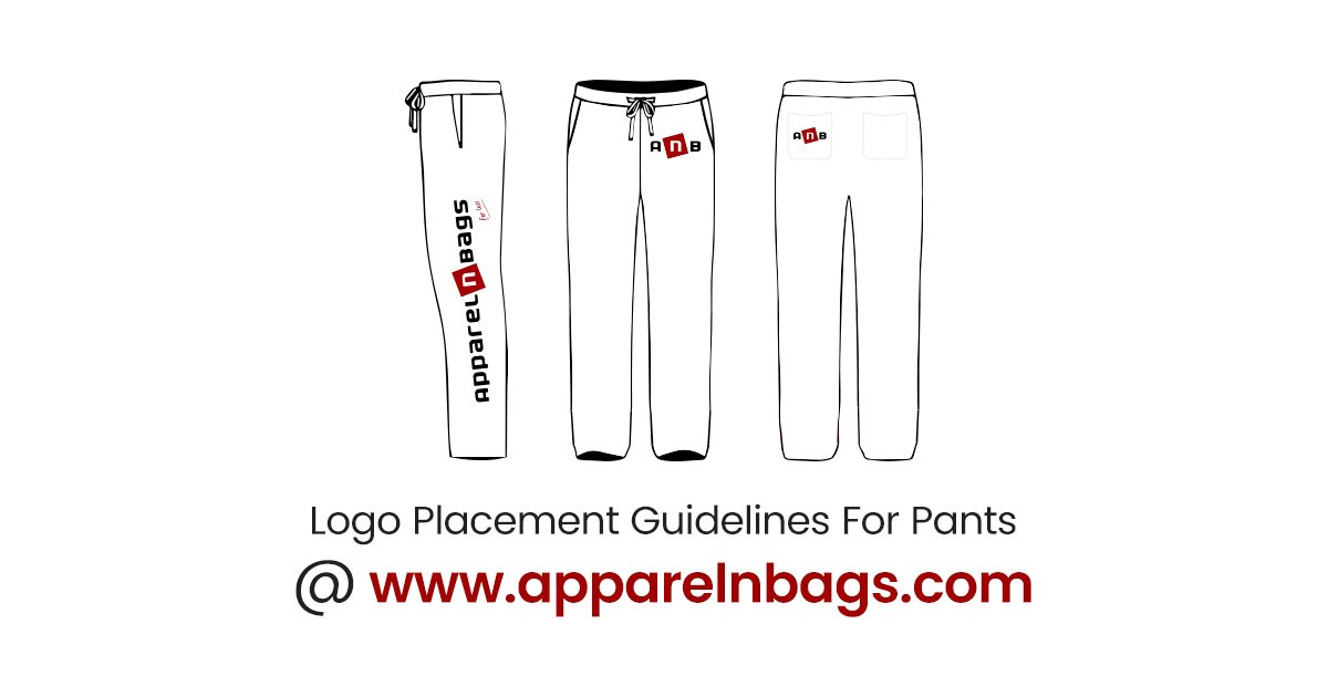 Pants Logo Embroidery Placement Guide | ApparelnBags.com