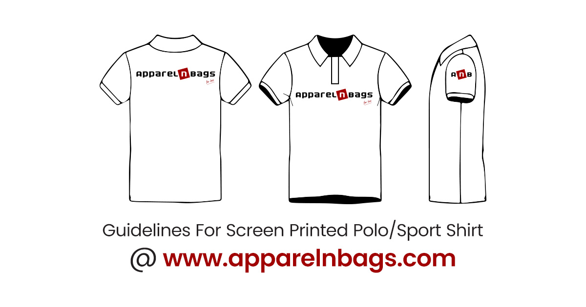 Polo Shirts Screen-Printed Logo Placement Guide | ApparelnBags.com