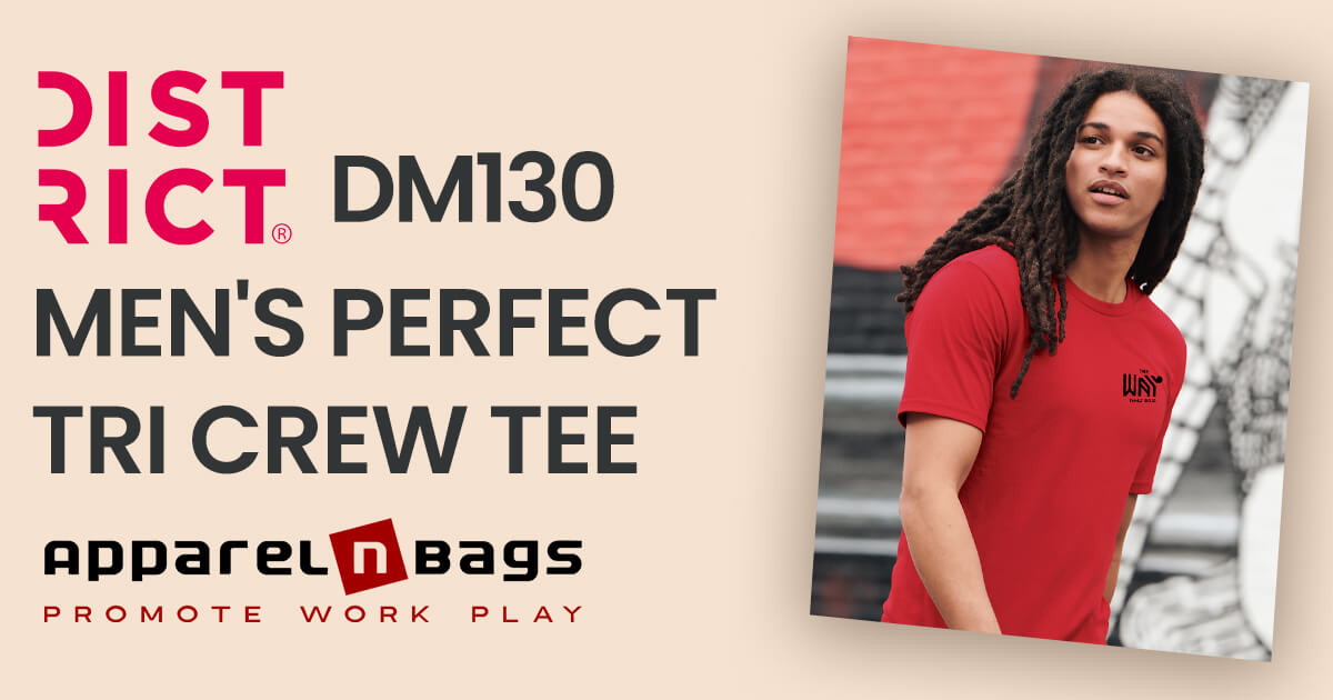 district made mens perfect tri crew tee