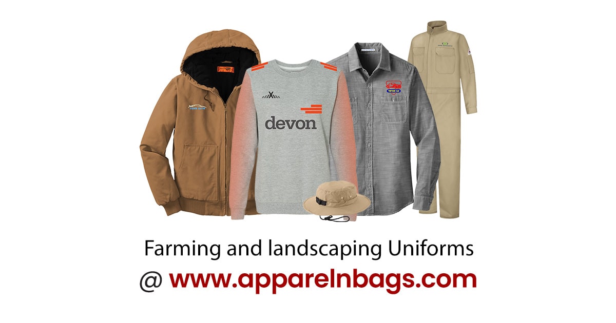 Custom Farming & Landscaping Uniforms Farm Work Clothes ApparelnBags