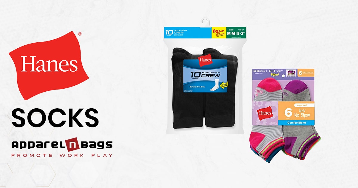 Shop Hanes XTemp Ankle & Crew Socks for Men & Women ApparelnBags