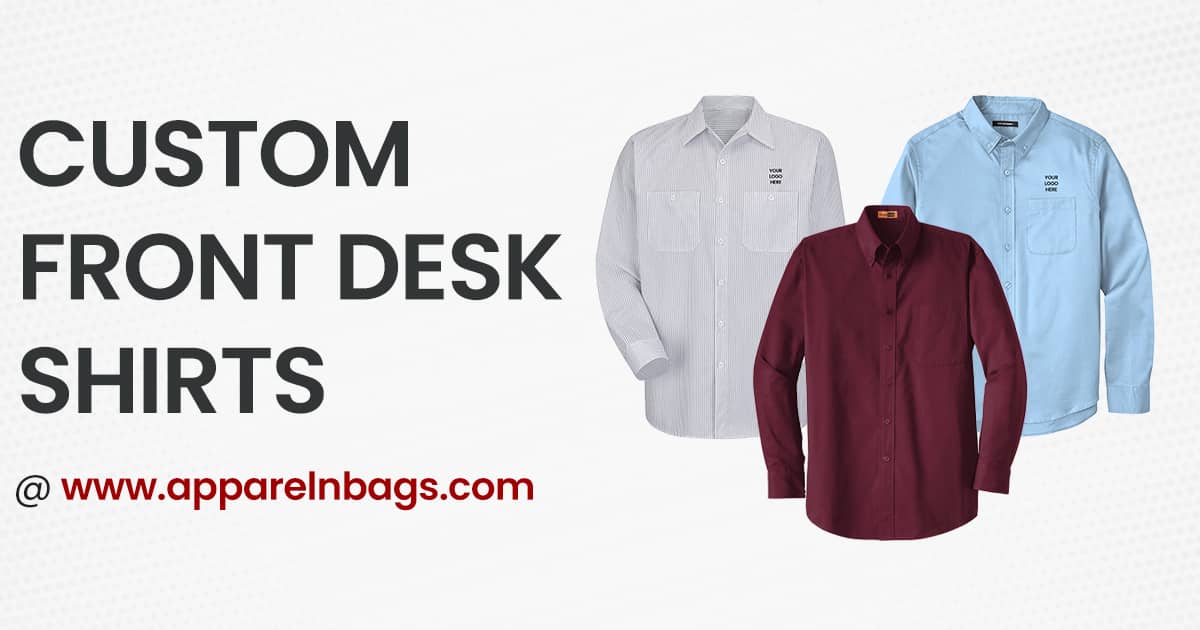 Custom hospitality front desk shirts in Bulk ApparelnBags