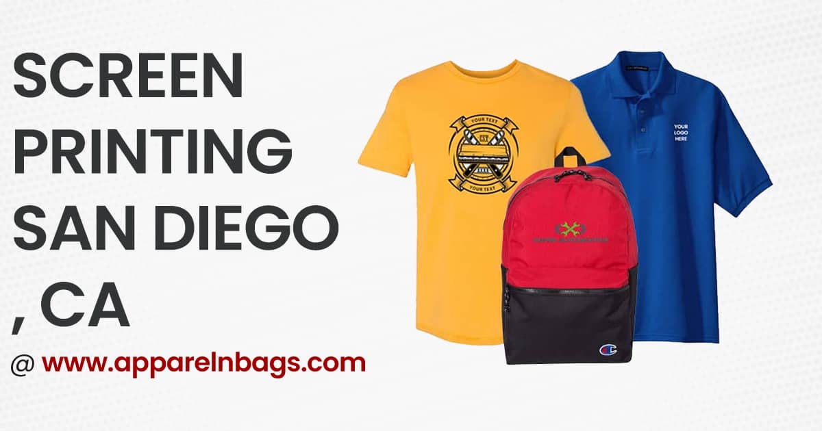 HighQuality Screen Printing Services in San Diego, California ApparelnBags