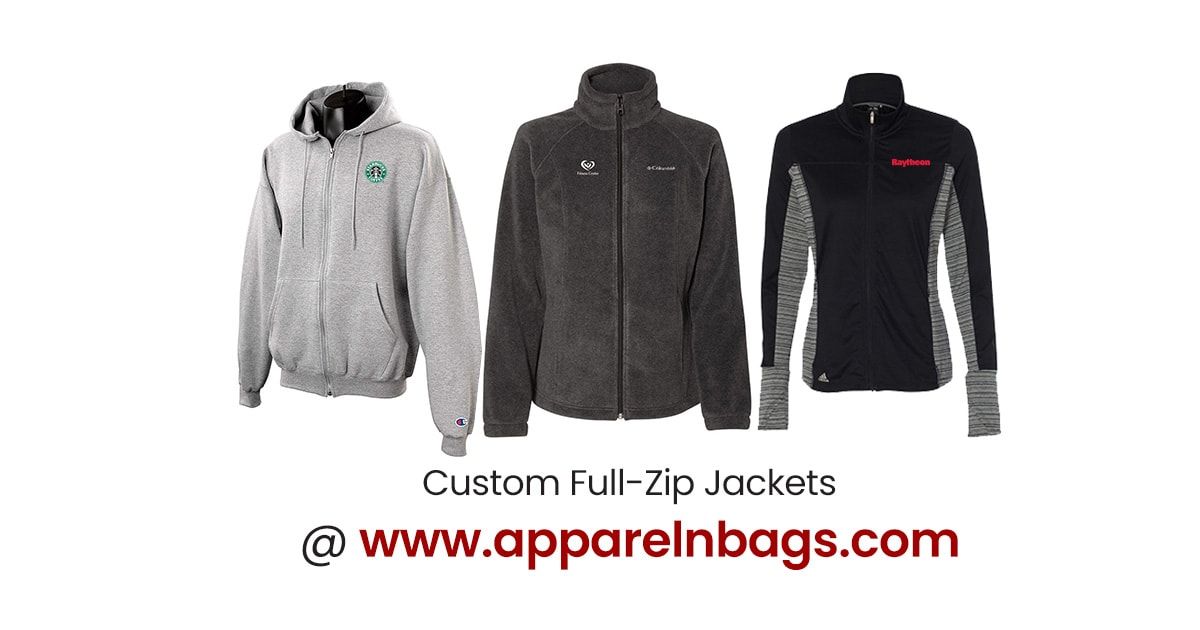 Custom FullZip Jackets Promotional Jackets With Your Logo