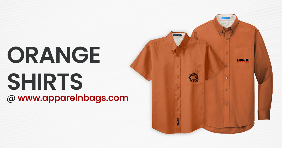 Shop Stylish Custom Orange Dress Shirts for Men & Women
