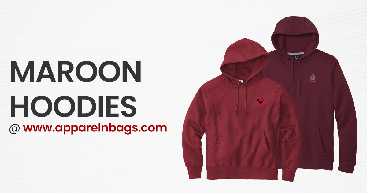 Shop Custom Maroon Hoodies for Men and Women | ApparelnBags