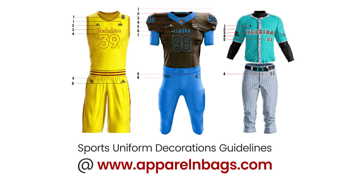 Sports Team Uniform Decoration Rules and Placement Guidelines