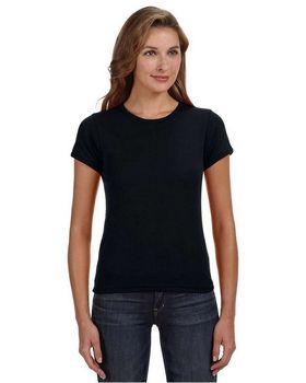 Anvil 1441 Women's Ringspun 1x1 Ribbed Scoop Neck T-Shirt