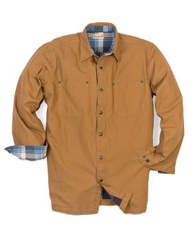 Backpacker BP7006T Mens Tall Canvas Shirt Jacket with Flannel Lining