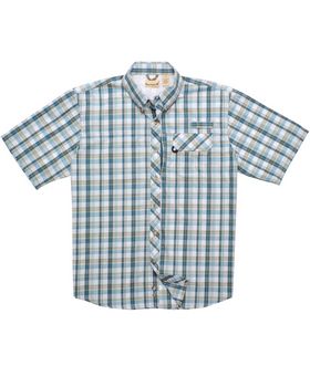 Backpacker BP7015 Mens Sport Utility Short-Sleeve Plaid Shirt
