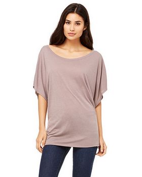 Bella + Canvas 8821 Women's Flowy Draped Sleeve Dolman T-Shirt