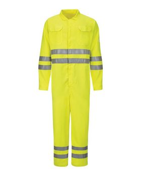 Bulwark CMD8L Hi-Vis Deluxe Coverall with Reflective Trim - CoolTouch 2 - 7 oz.