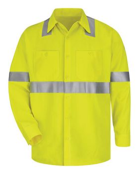 Bulwark SMW4 High Visibility Long Sleeve Work Shirt
