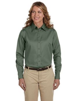 Harriton M500W Ladies Twill Shirt with Stain Release
