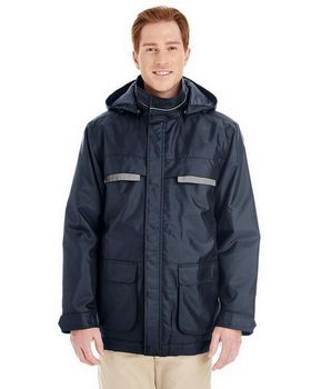 North End Linear Mens Insulated Jacket with Print 88197-Nautical Blue