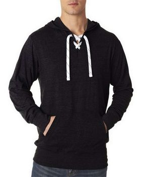 J America J8231 Men's Sport Lace Jersey Hooded Fleece