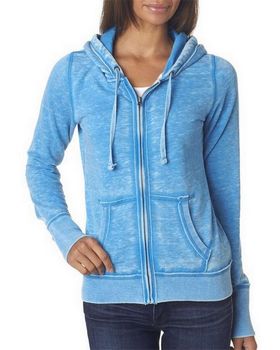 J America J8913 Ladies Vintage Zen Full-Zip Hooded Fleece