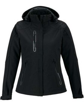 North End 78665 Women's Axis Soft Shell Jacket with Print Graphic Accents