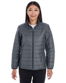 North End NE701W Ladies Portable Interactive Printed Packable Puffer