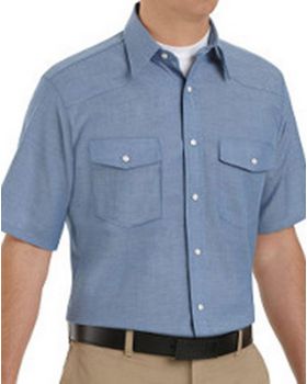 Red Kap SC24L Mens Deluxe Western Style Short Sleeve Shirt Long Sizes