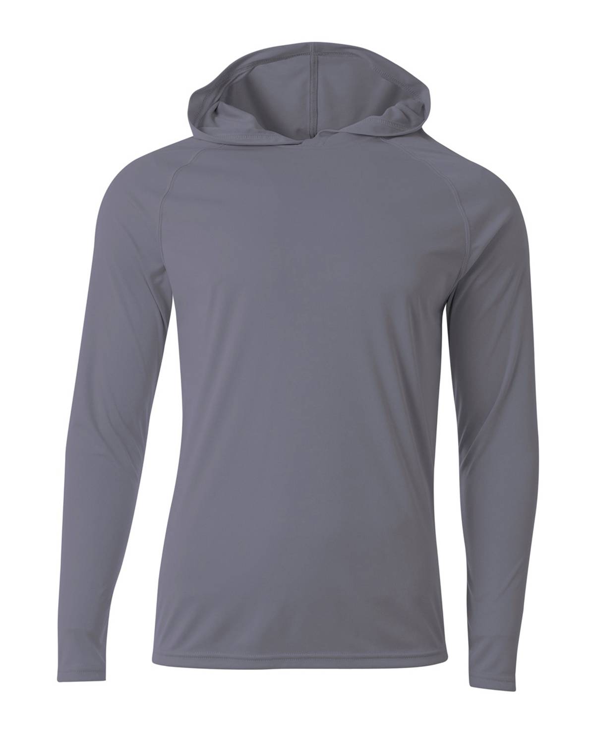 A4 N3409 Mens Cooling Performance Long-Sleeve Hooded T-shirt