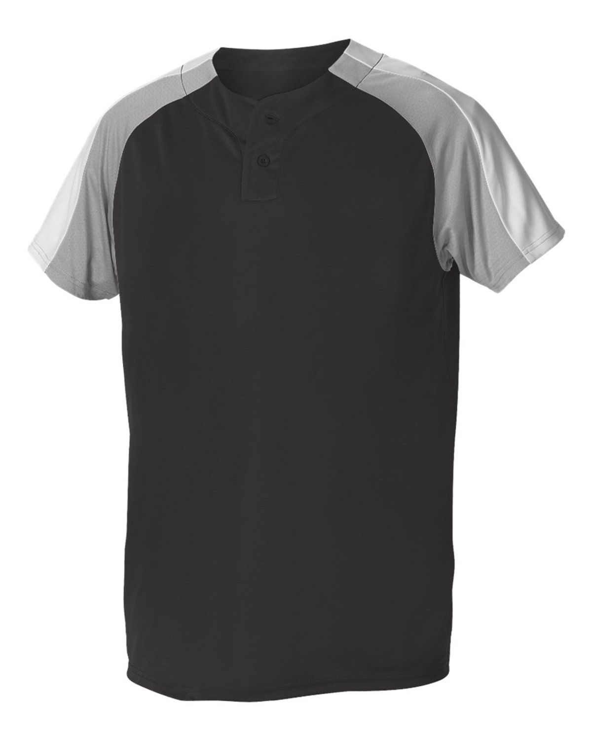 Alleson Athletic 5063CH Two Button Henley Baseball Jersey