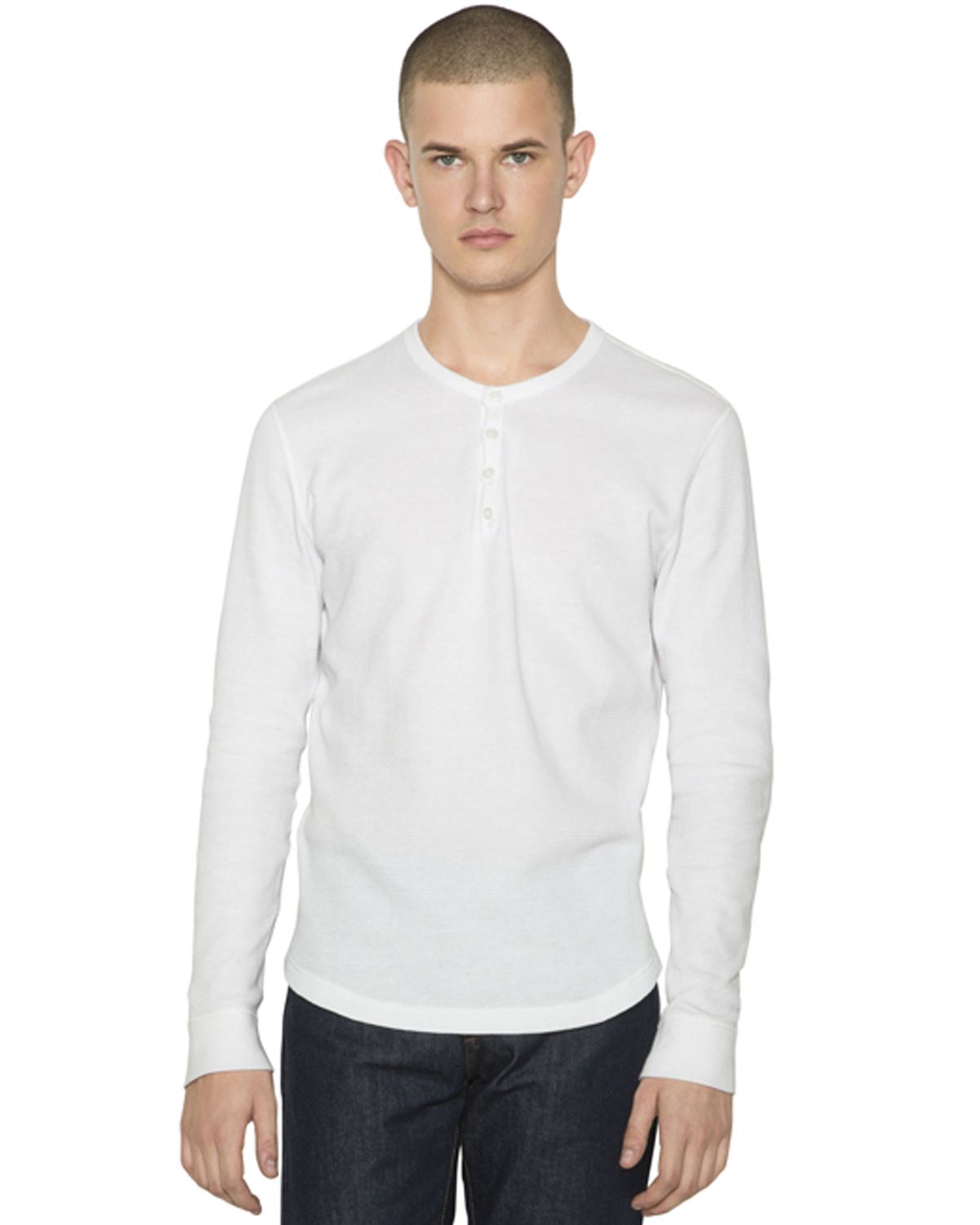 J America New Men IWPF Vintage Brushed Jersey Henley
