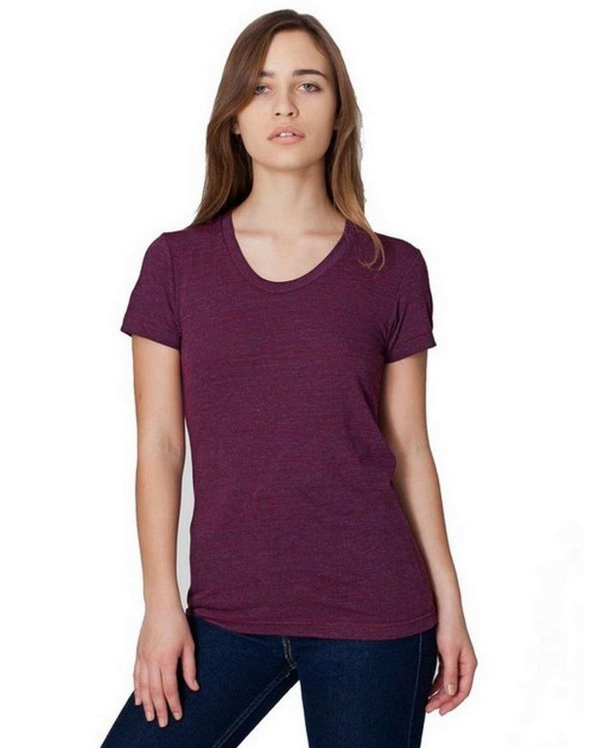American Apparel TR301 Ladies Triblend Short-Sleeve Track T-Shirt