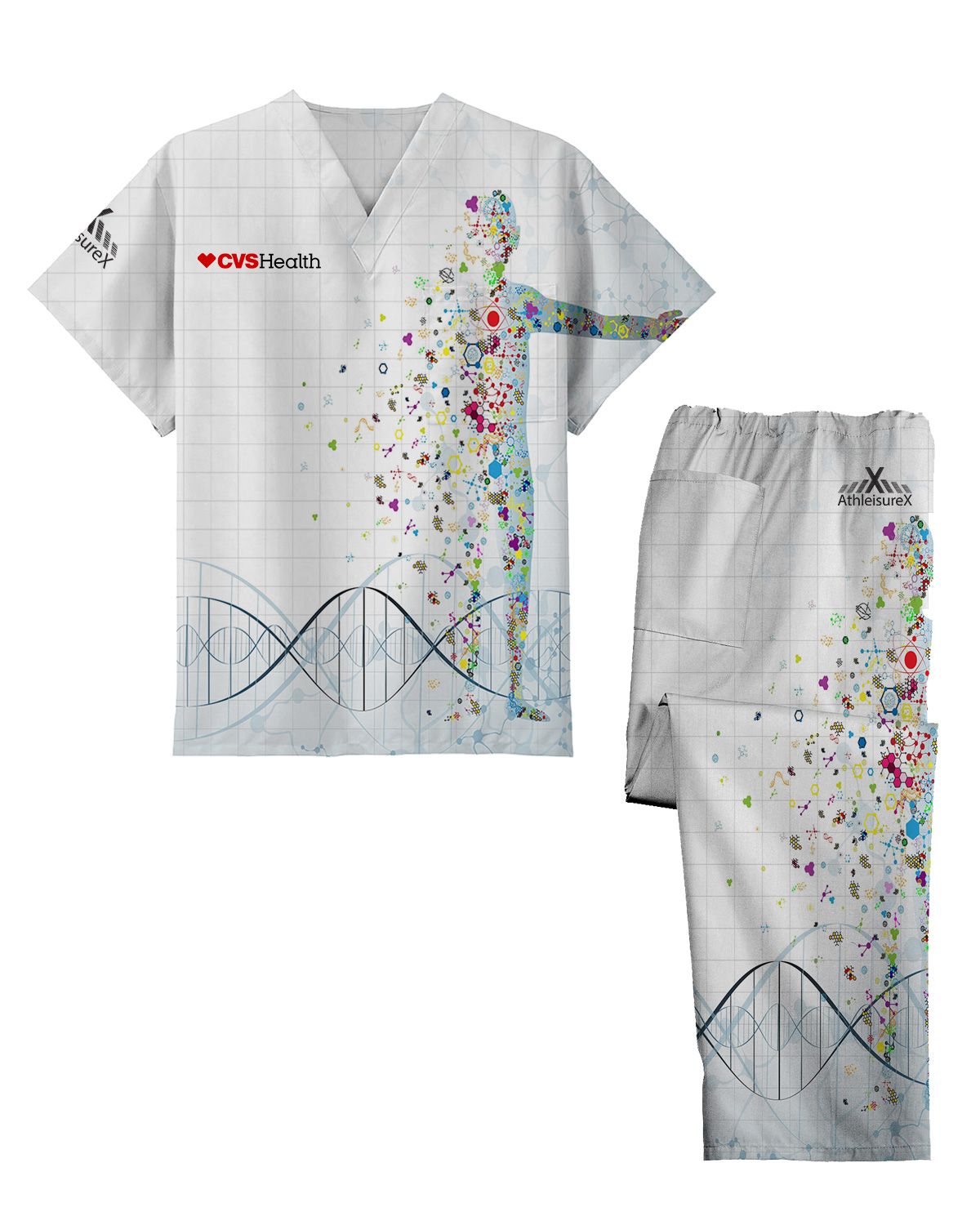 AthleisureX ANBFCMSS AthleisureX Full Custom Medical Scrubs Set For Men