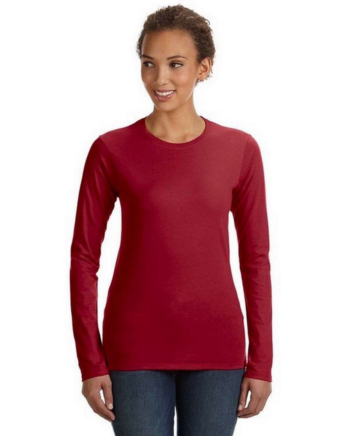 Anvil 374L Ladies Junior Fit Ringspun Long-Sleeve T-Shirt