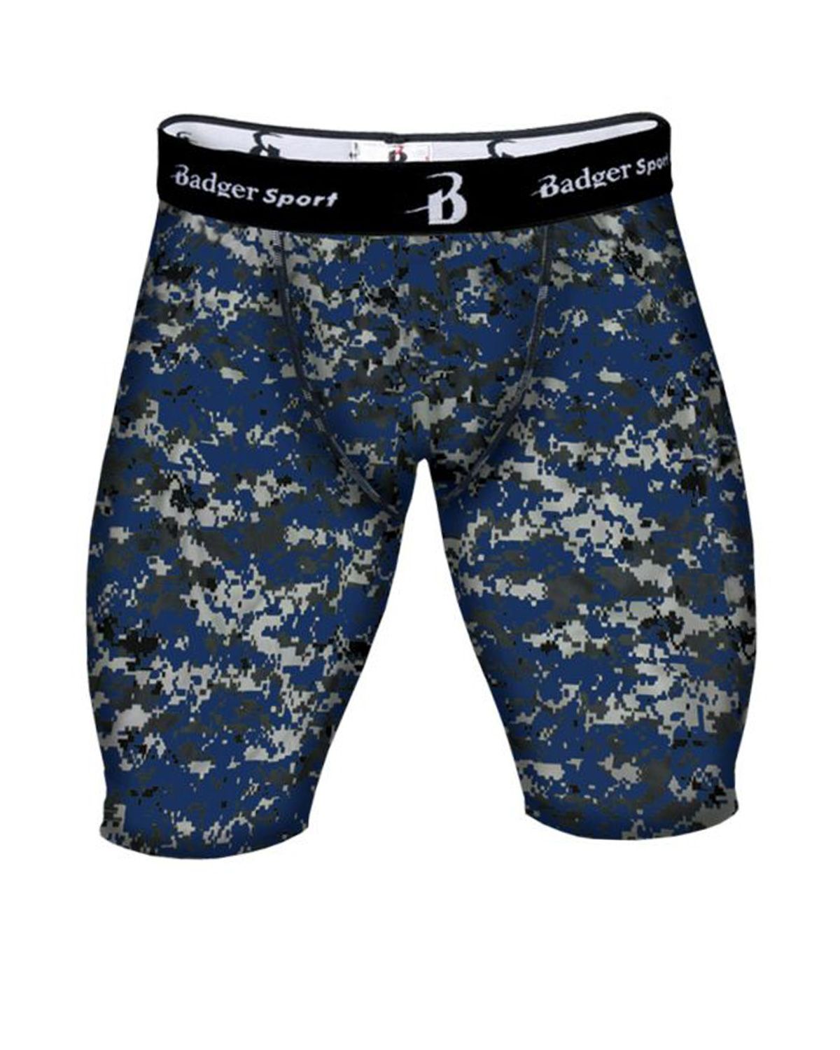 Badger 4608 Mens Digital Camo Compression Short - Free Shipping Available