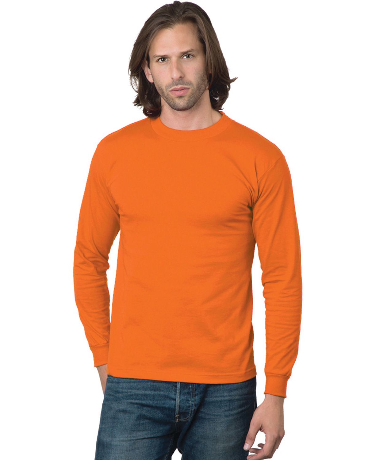 Bayside BA2955 Adult 6.1 oz.; Cotton Long Sleeve T-Shirt