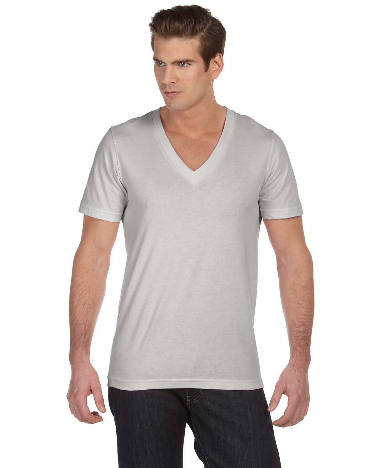 Bella + Canvas 3105 Unisex Jersey Short-Sleeve Deep V-Neck T-Shirt