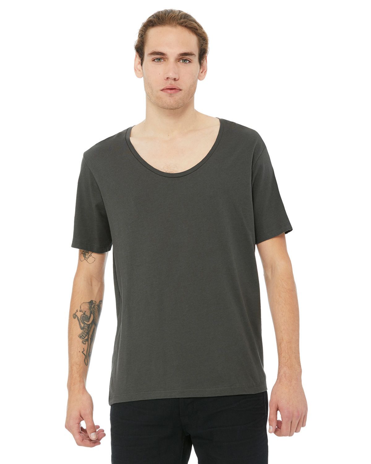 Wide necked. Black wide Collar t-Shirt. T Shirts wide Scoop Neck.