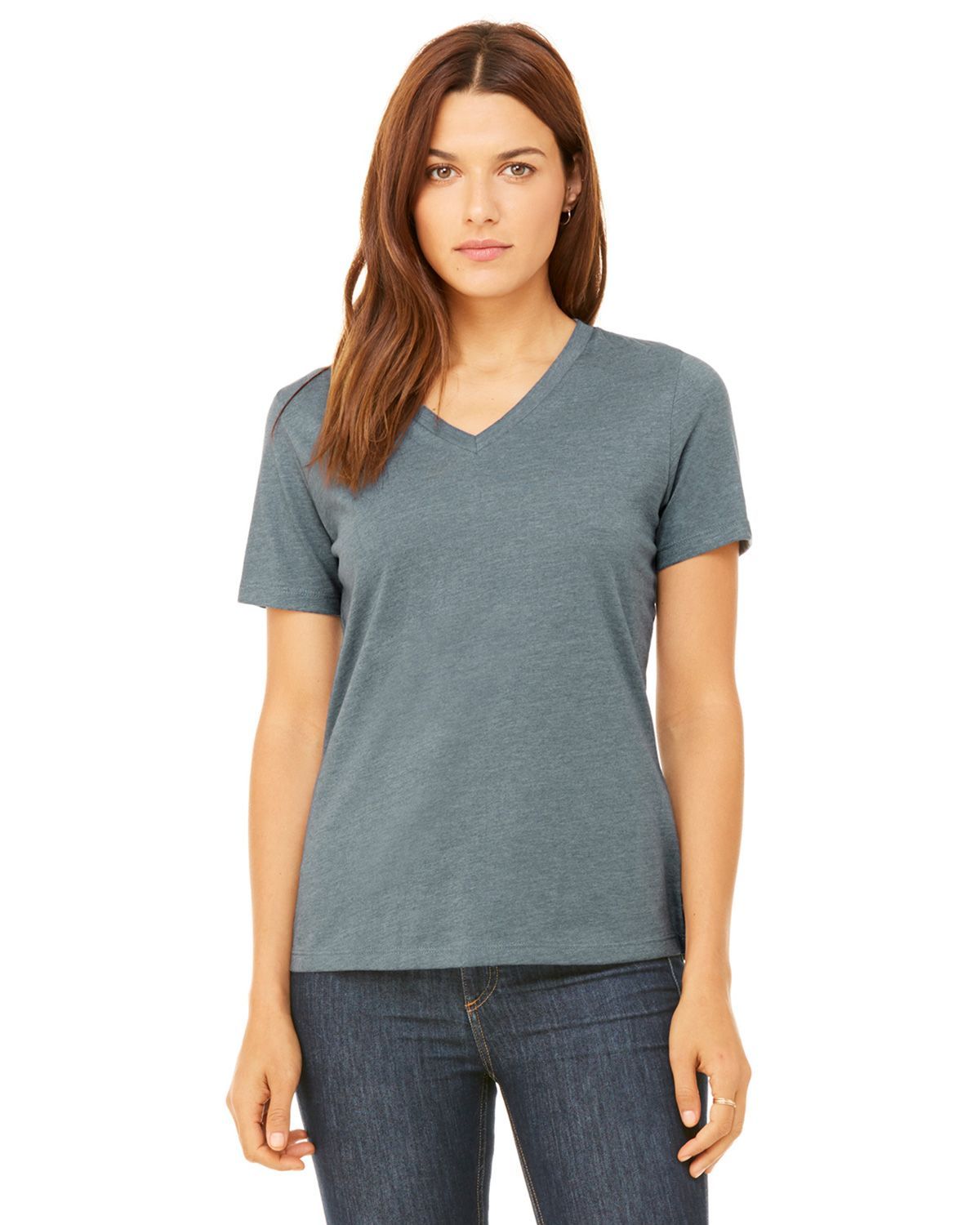 Bella + Canvas 6405 Ladies Missy's Relaxed Jersey Short-Sleeve V-Neck T ...