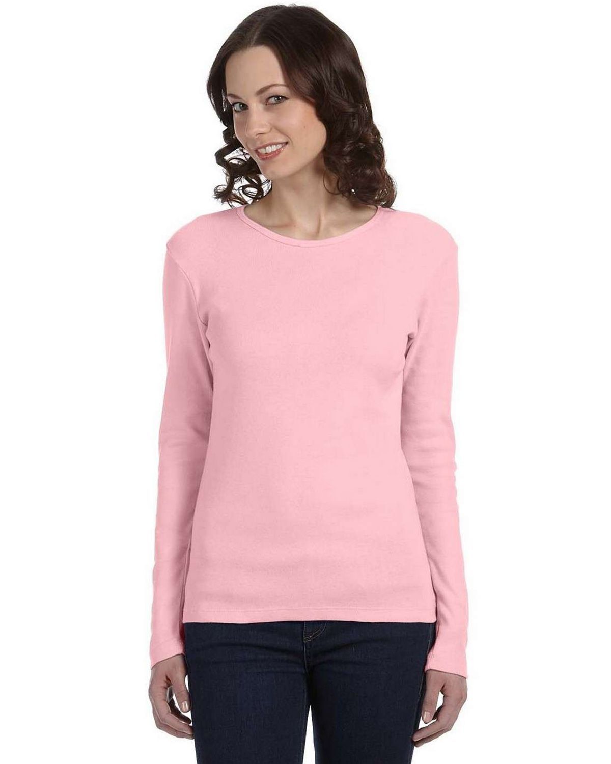 Download Bella + Canvas B5001 Ladies 1x1 Baby Rib Long-Sleeve T-Shirt