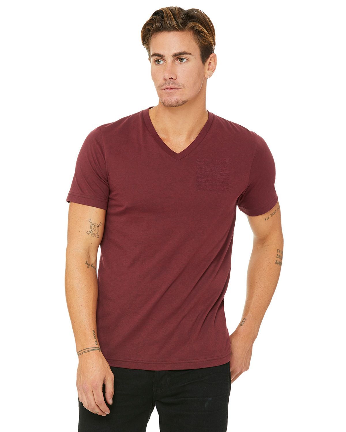 Bella Canvas C3415 | Bella + Canvas C3415 Triblend Short-Sleeve V-Neck ...