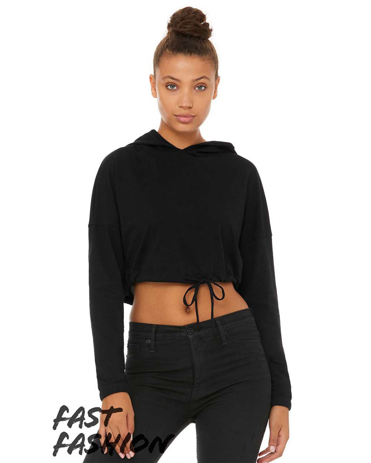 Bella + Canvas 6512 Fast Fashion Women's Cinched Cropped Hoodie