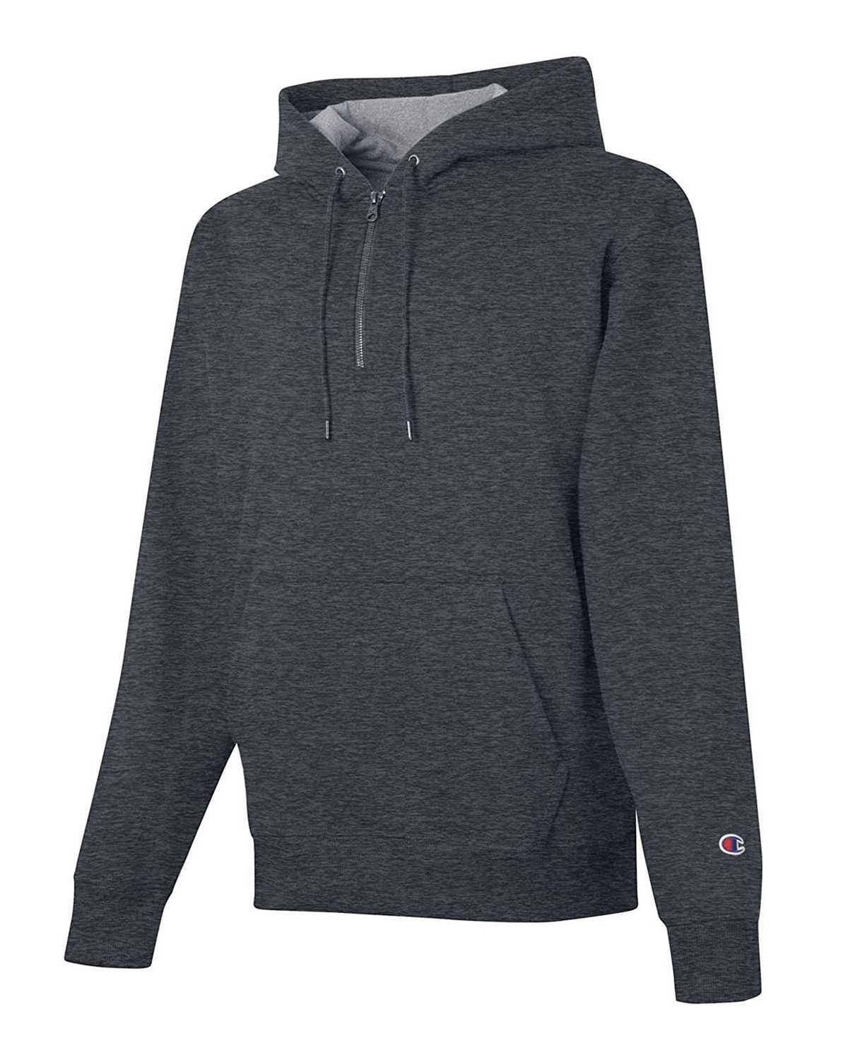 Champion S785 Mens Powerblend 1/4 Zip Hoodie - Free Shipping Available