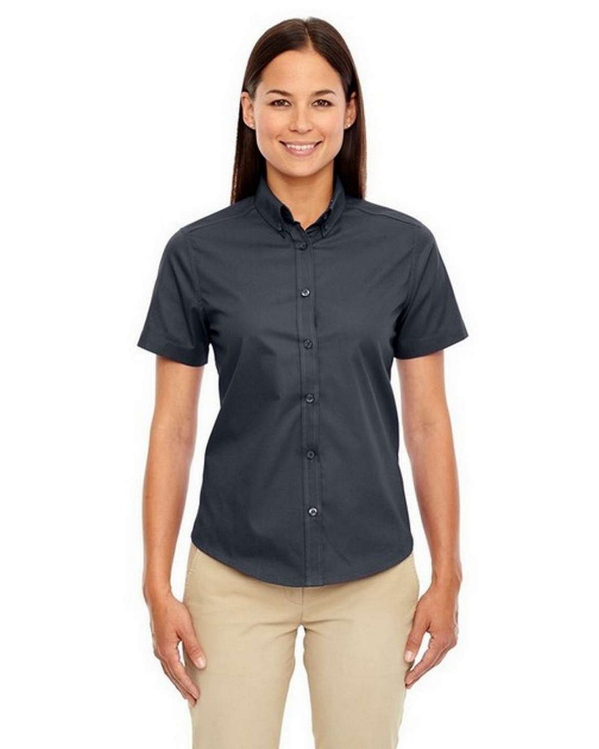 Core365 78194 Optimum Ladies Short Sleeve Twill Shirt