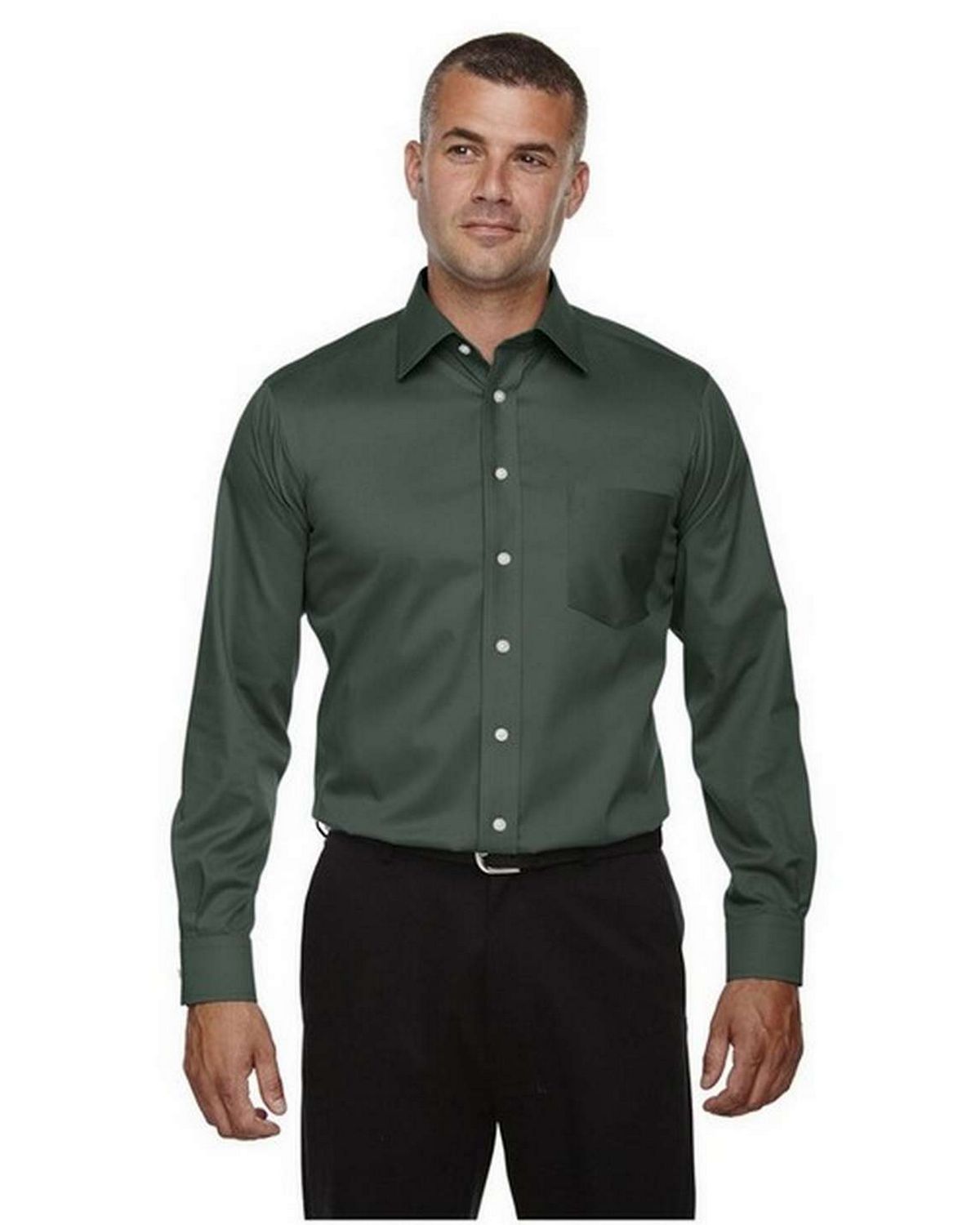 Devon & Jones DG530 Mens Crown Collection Solid Stretch Twill Shirt