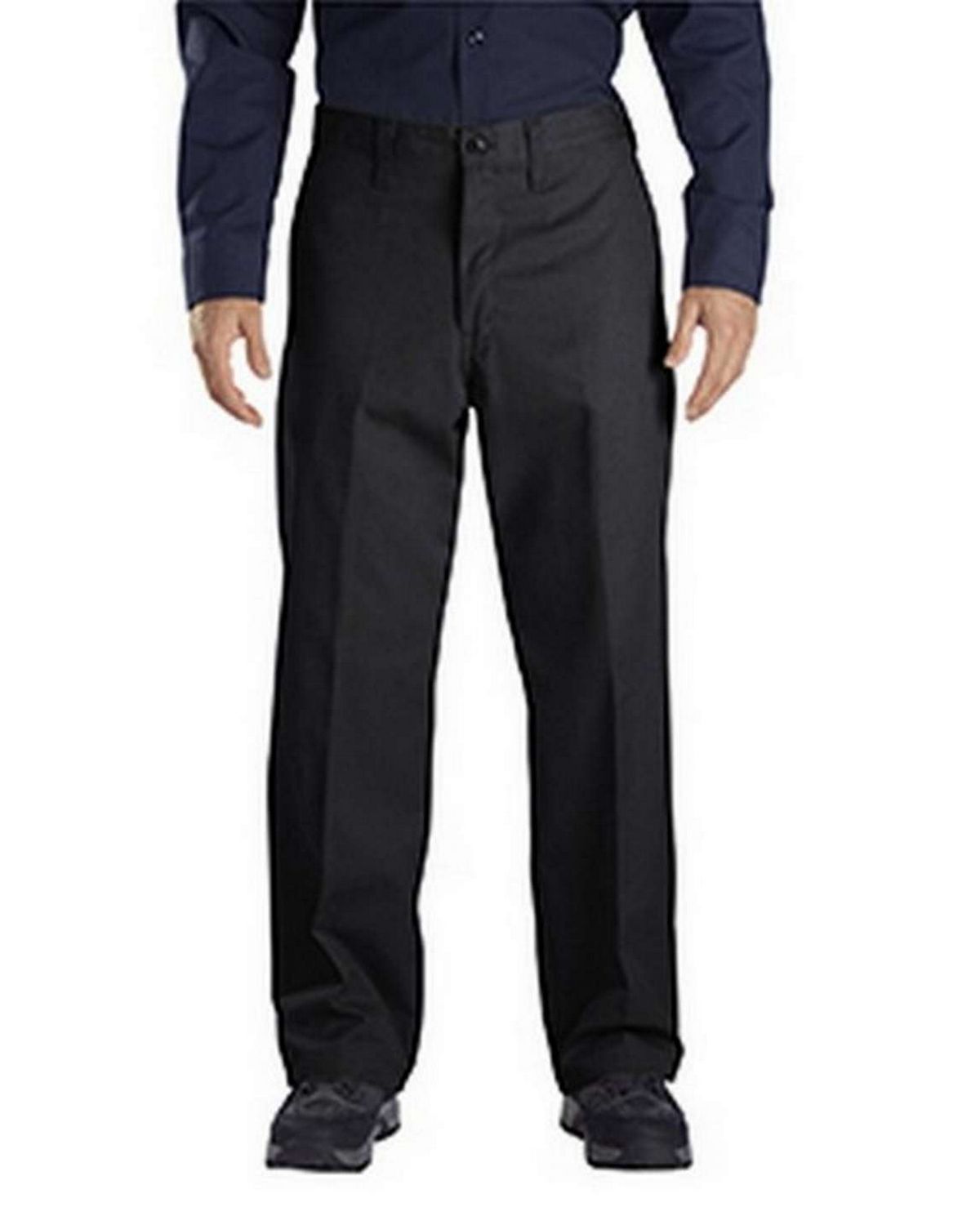 Buy Men Black Slim Fit Solid Flat Front Formal Trousers Online - 808133 | Louis  Philippe