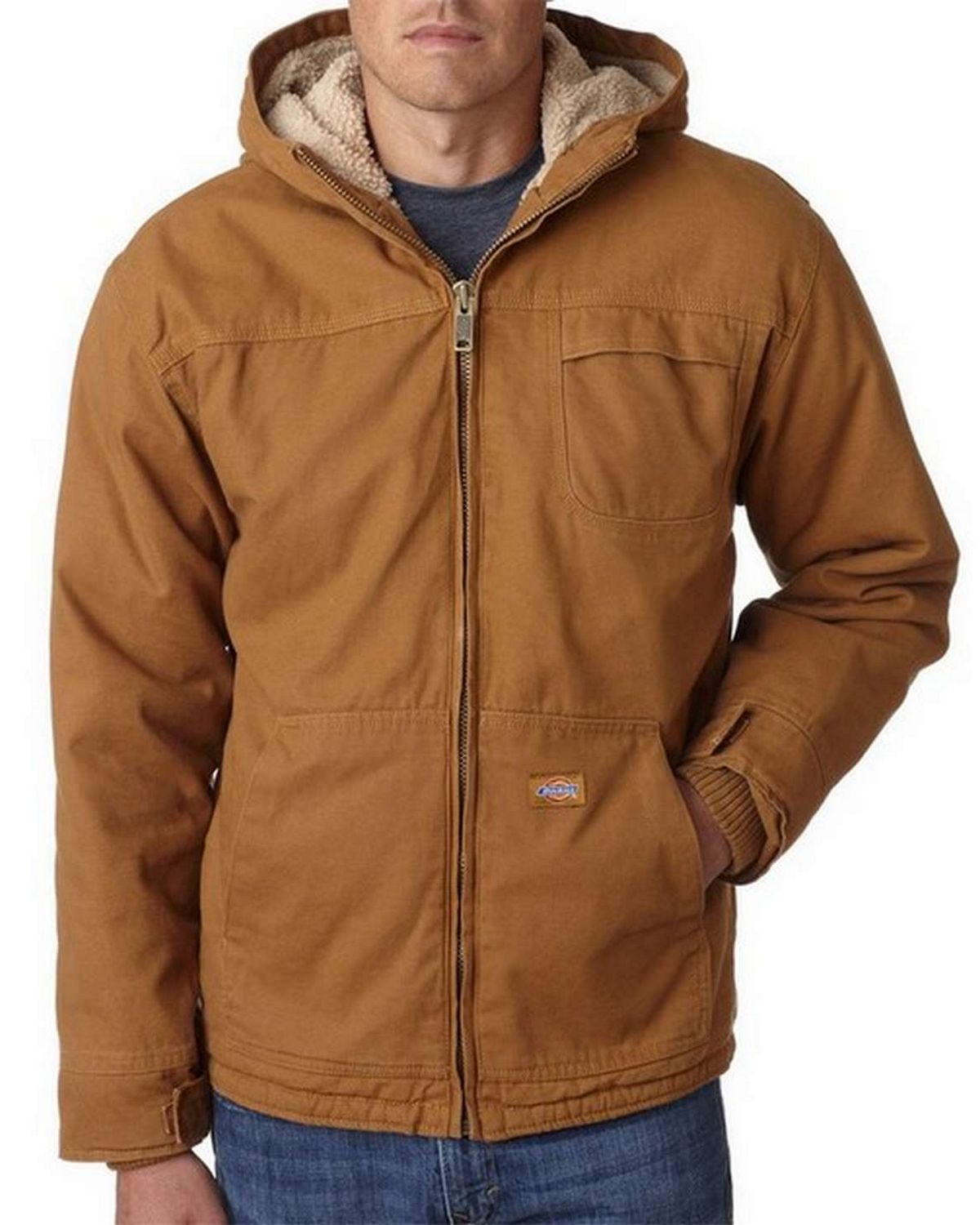 Dickies TJ350 Sanded Duck Sherpa Lined Hooded Jacket