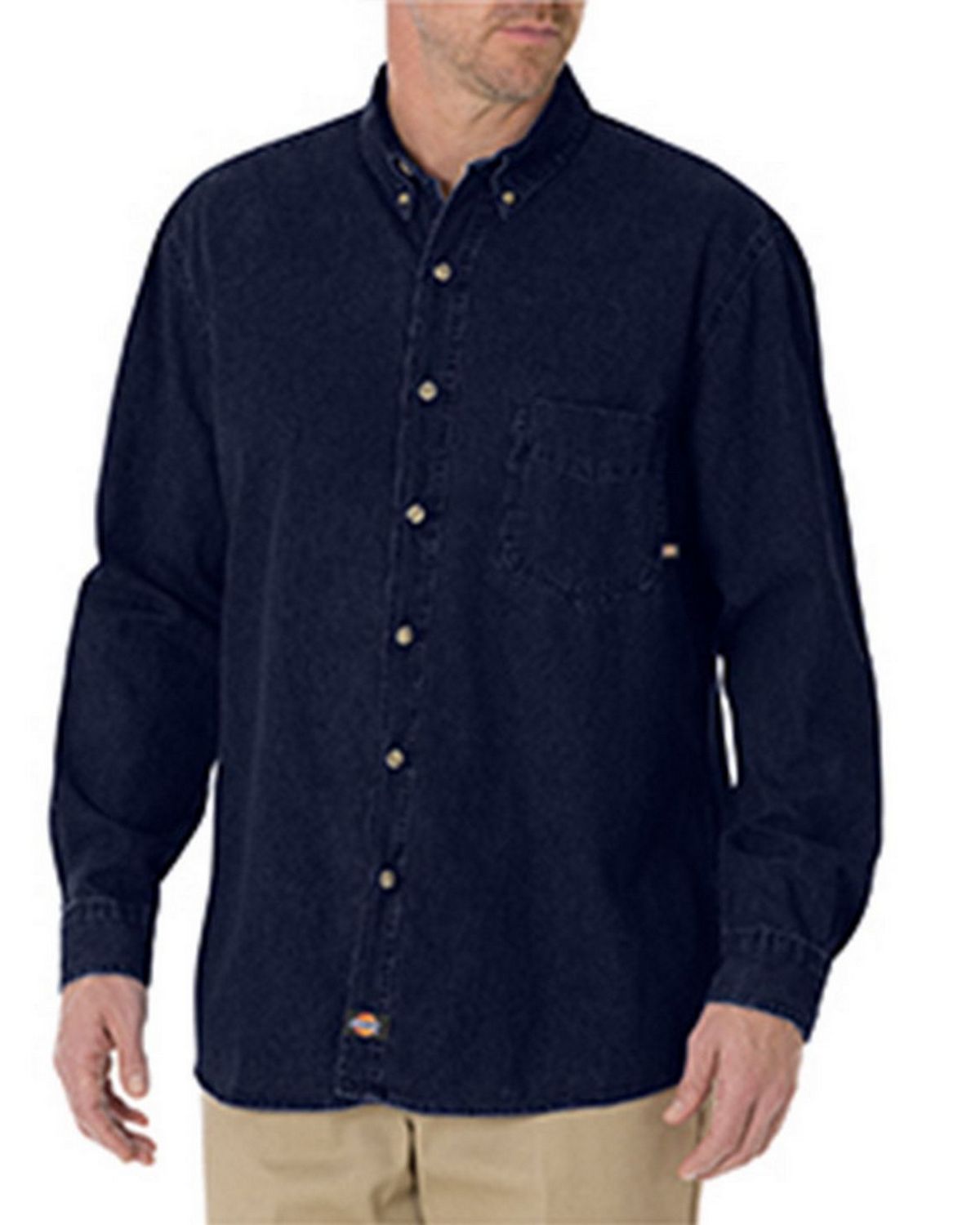 Dickies Wl300t Dickies Wl300t Tall Long Sleeve Button Down Unisex Denim Shirt 1805